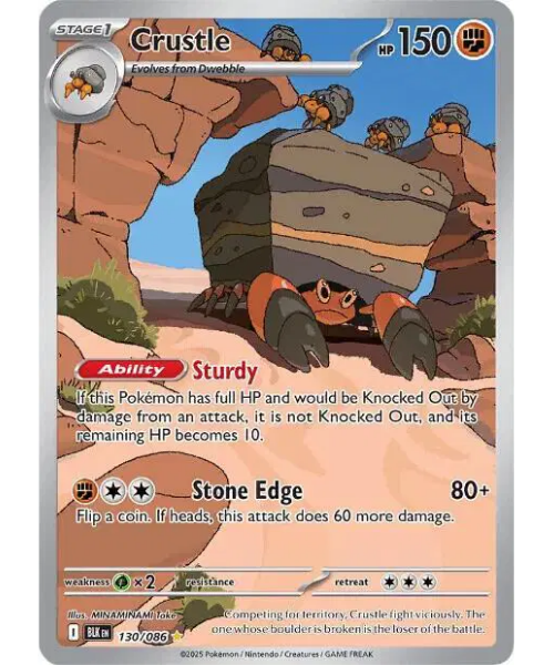 Scarlet & Violet - Black Bolt 130/086 - Crustle [Illustration Rare]